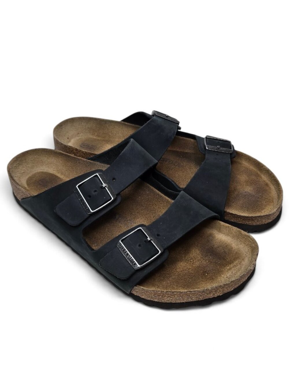 Birkenstock Arizona Dark Blue Sandals Mens Adjustable Strap Hippie Crunchy 13